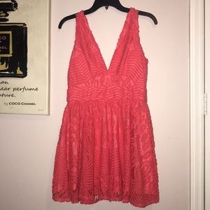 Pink orange summer dress